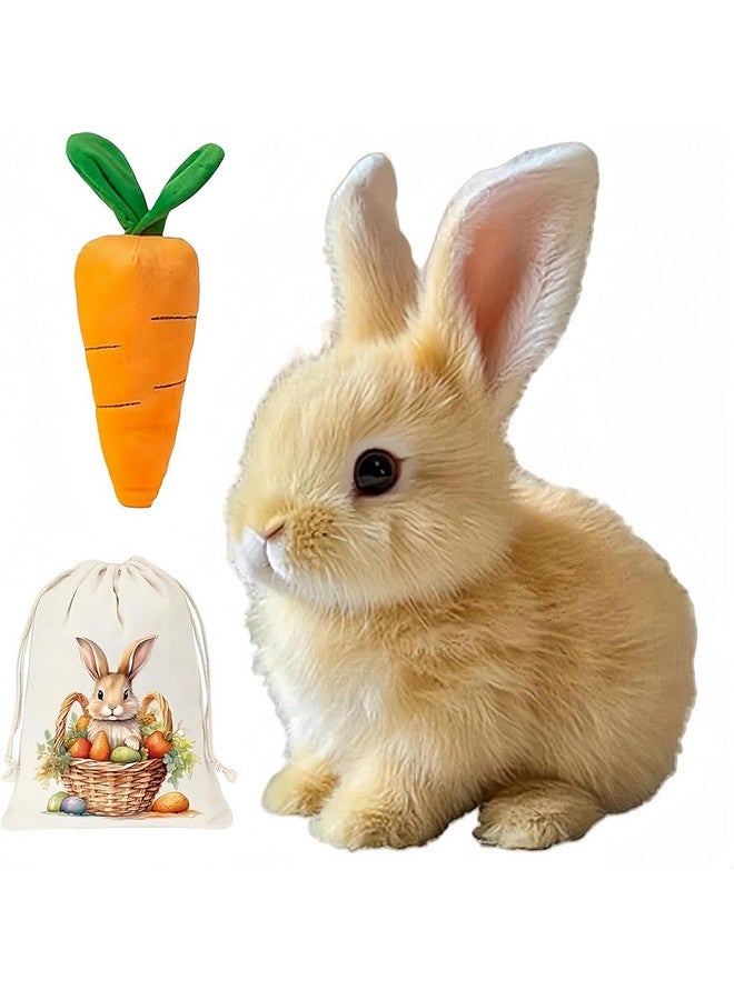 Nenrte Bunny Realistic Bun.ny Toy, Bunny Realistic Bunn.y-Jumping, Twitching, and Shaking Ears (Brown) - Image 1