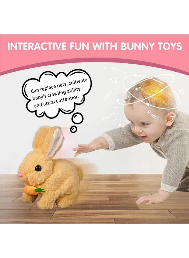 Nenrte Bunny Realistic Bun.ny Toy, Bunny Realistic Bunn.y-Jumping, Twitching, and Shaking Ears (Brown) - Image 2