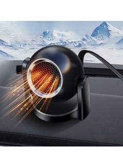 AROAQ Car Heater, Heating and Cooling Windshield Defogger Heater for Car, Portable Car Defroster Cigarette Lighter Heater with 360 Degree Rotary Base, Black  - Image 2