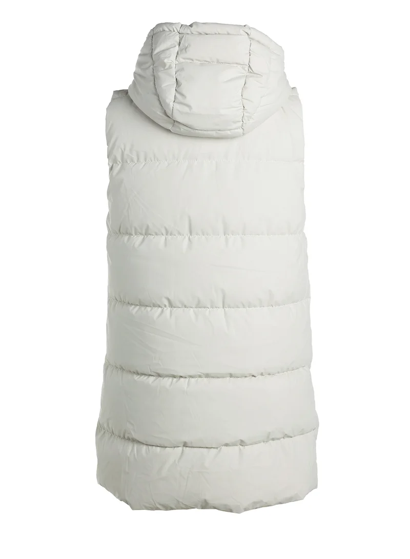 London Rag Hooded Sleeveless Vest Jumper in Cream