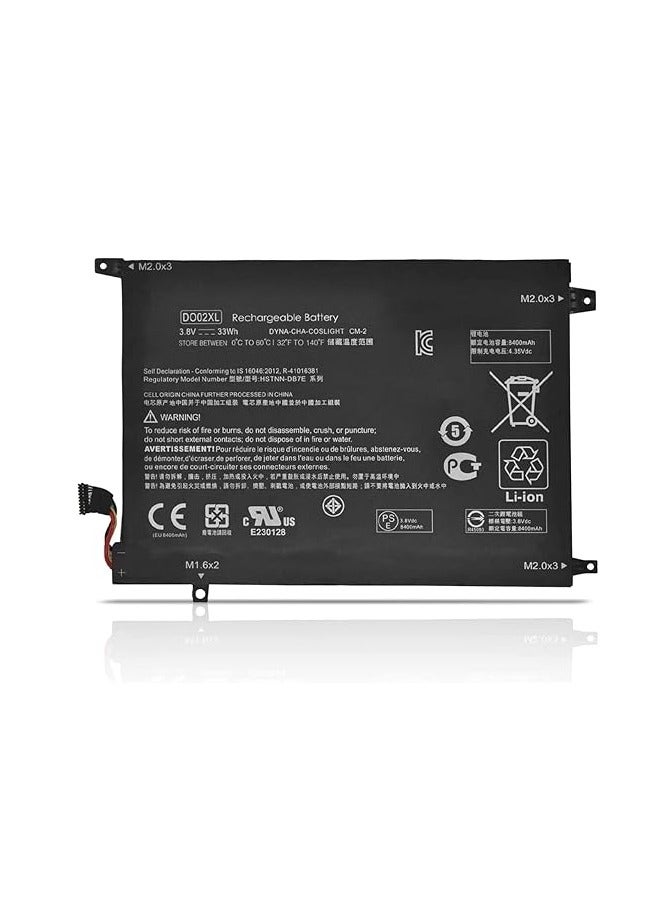 Terabyte 3.8V 33Wh/2-Cell DO02XL Battery Compatible for HP Pavilion X2 10 DETACH 10-N100 10T-N100 10-N200 10-J024TU 10-J025TU 10-J013TU HSTNN-LB6Y HSTNN-DB7E 810749-2C1 810985-005 810749-421 - Image 1