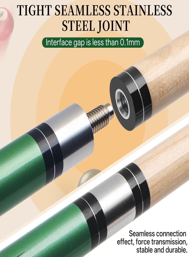 Kmise Pool Stick Set - 58" Pool Cue Stick, Canadian Maple Professional Billiards Pool Cue, Pool Sticks for Adults, 18 19 20 21oz Green, Black, Pool Stick for Bar House Pool Table Sports - Image 4