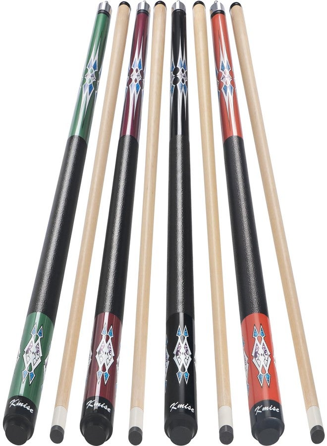 Kmise Pool Stick Set - 58" Pool Cue Stick, Canadian Maple Professional Billiards Pool Cue, Pool Sticks for Adults, 18 19 20 21oz Green, Black, Pool Stick for Bar House Pool Table Sports - Image 1