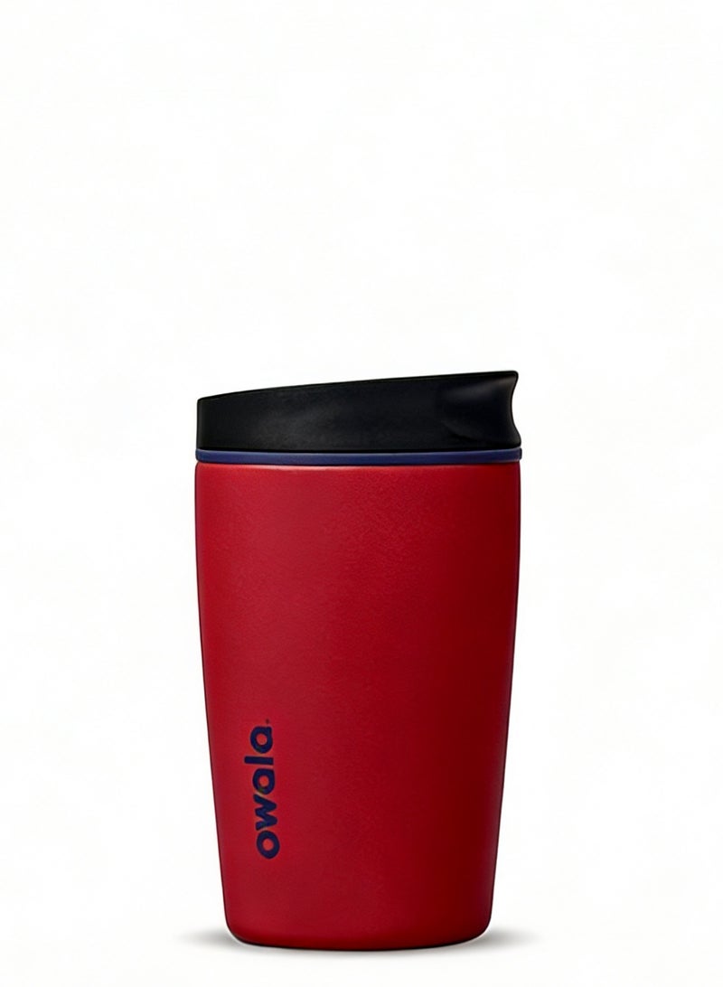 SmoothSip Slider Insulated Stainless Steel Coffee Tumbler, Reusable Iced Coffee Cup, Hot Coffee Travel Mug, BPA Free 12 oz - Image 1
