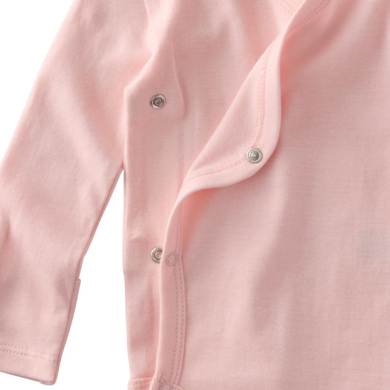 Butterblu Sterling 3-Pack Kimono Bodysuits 100% Organic Cotton Side Snap for Baby Boys & Girls, Pink Twinkle, Newborn - Image 2