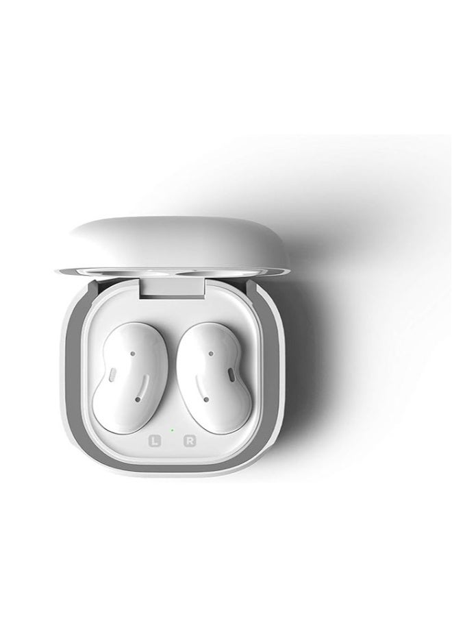 NIBEMINENT fashion design Case compatible with Galaxy Buds FE(2023) Buds2 Pro Case(2022) Galaxy Buds2 Case(2021) Galaxy Buds Pro Case(2021）Comes with cowhide rope and key chain (White)  - Image 4