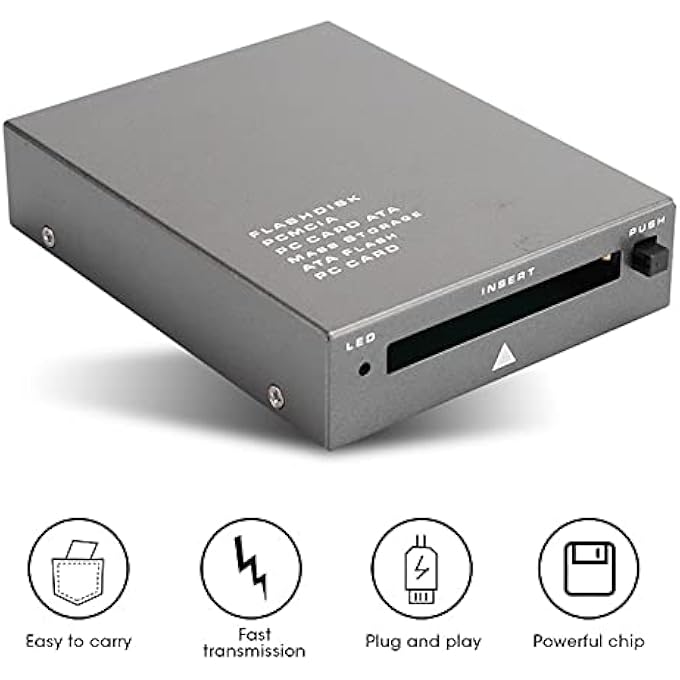 rayihni USB 2.0 PCMCIA CARD READER, USB2.0 INTERFACE TO PC CARD ATA, PCMCIA, PC CARD MEMORY CARD READER SUPPORT 20MB-20G, PLUG AND PLAY, HOT SWAP - Image 2