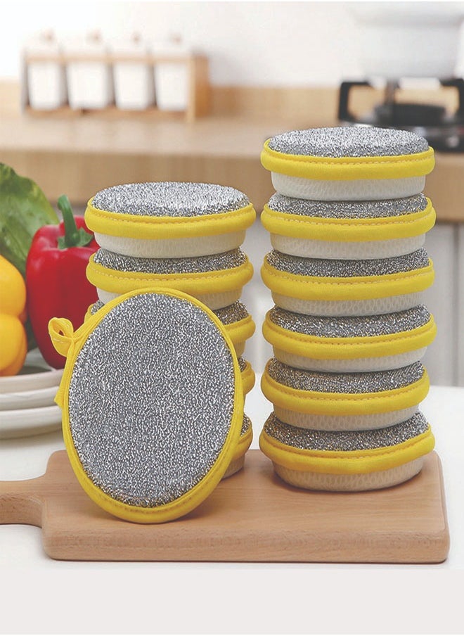 ZCM-HAPPY 30 Piece Cleaning Sponge Double-Sided Brush Set Durable Cleaning Brushes Kitchen Sponge Set Kitchen Scrubber Sponge Multi-Purpose Cleaning Sponges for Home and Kitchen Use  - Image 3