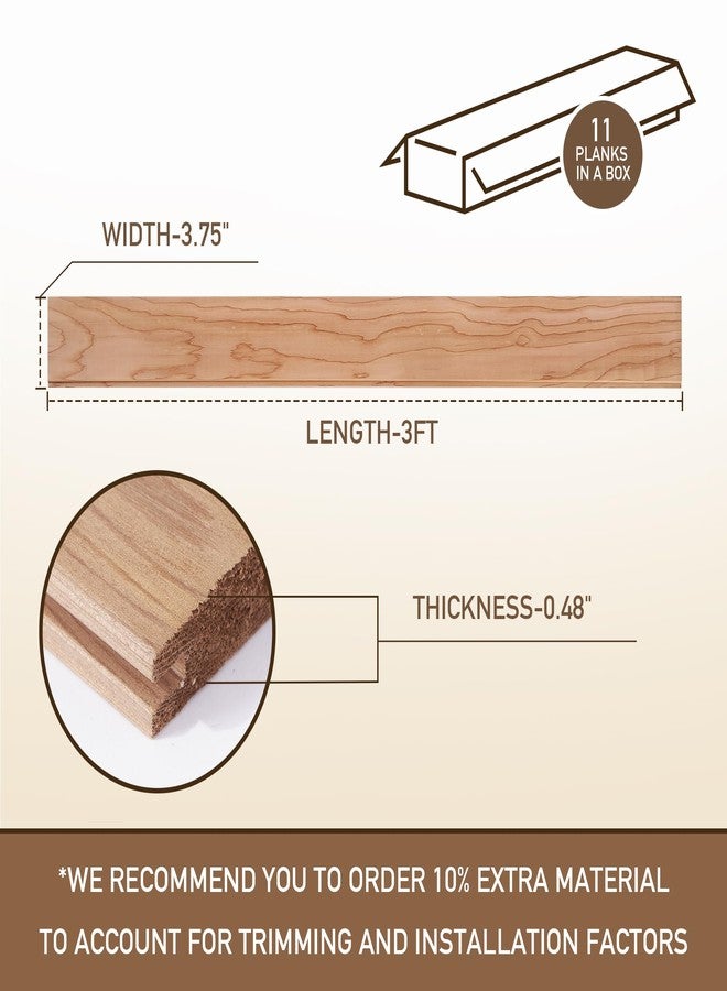 bingaai Cedar Tongue and Groove Wall Panels 3 ft Long - Natural Cedar Wood Panels for Walls, Saunas, and DIY Projects (Covers 9.7 sq ft) - Decorative Wood Wall Panels for Interior & Exterior Use - Image 5