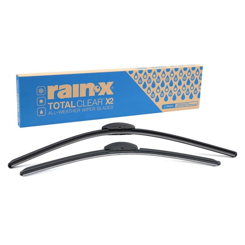 Rain-X 810332 Total Clear Beam Wiper Blades 26" & 18" Windshield Wipers for All-Weather Performance, Rubber Squeegee for Smooth Clean Wipe & Quiet Operation - 2 Pack Value - Image 1