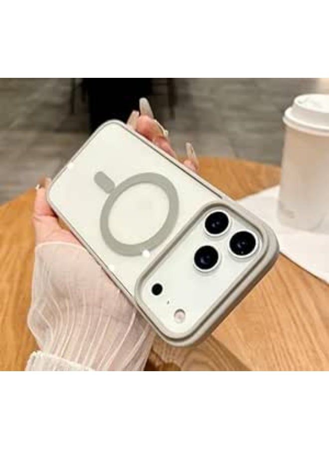 Case Compatible with iPhone 17 Pro Max Case, Compatible with MagSafe, Military Shockproof Protection, Magnetic Case, Crystal Clear, titnium