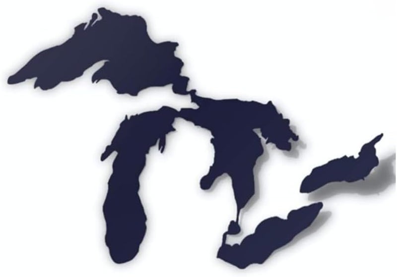 Nudge Printing Great Lakes Sticker Michigan Car Decal Premium Heavy-Duty Waterproof Vinyl for Bumpers, Windows, Laptops, Water Bottles or Coolers (Navy Blue, 4.75" Wide) - Image 1