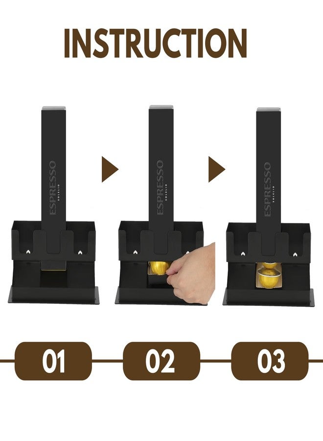 ريكابس حامل تخزين كبسولات القهوة RECAPS متوافق مع Nespresso Vertuoline Vertuo (حامل لـ 3 كبسولات)، حامل منظم للسطح بقاعدة فولاذية مانعة للانزلاق، موزع كبسولات، يوزع 3 نكهات قهوة (30 كبسولة Vertuo) - Image 5