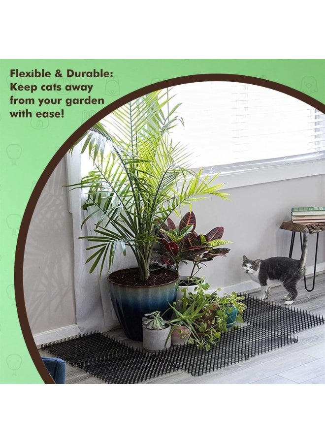 Cat Spike Mat, Cat Deterrent Scat Mat 16 X 13 Inch with Spikes Cat Repellent Indoor Outdoor Mat Cat Dog for All Season (10 Pack) - Image 4