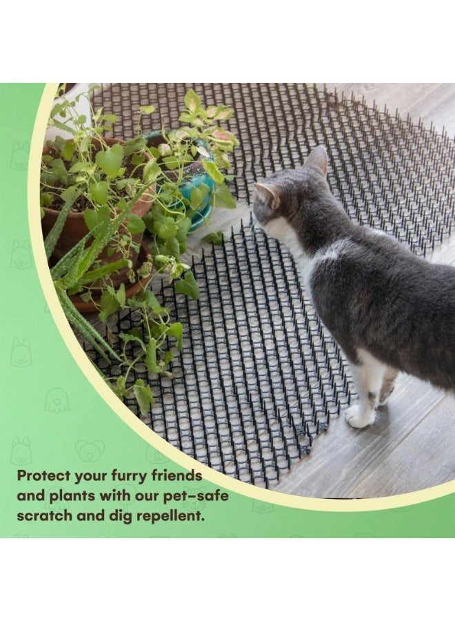 Cat Spike Mat, Cat Deterrent Scat Mat 16 X 13 Inch with Spikes Cat Repellent Indoor Outdoor Mat Cat Dog for All Season (10 Pack) - Image 3