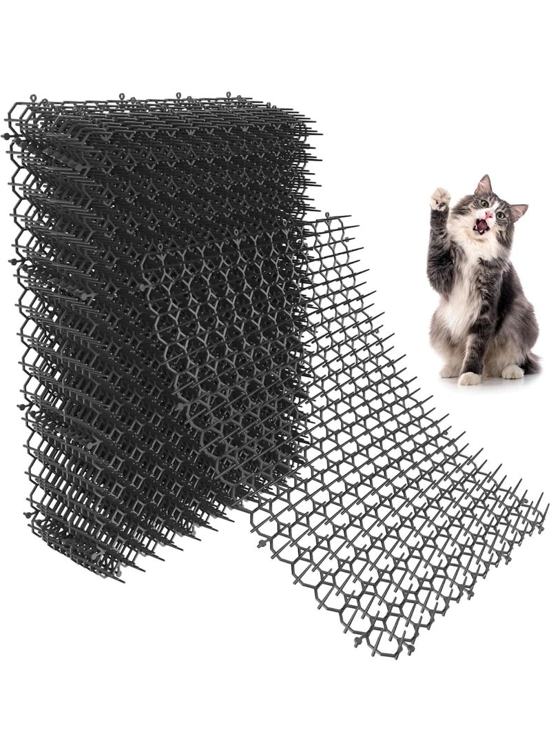 Cat Spike Mat, Cat Deterrent Scat Mat 16 X 13 Inch with Spikes Cat Repellent Indoor Outdoor Mat Cat Dog for All Season (10 Pack) - Image 1