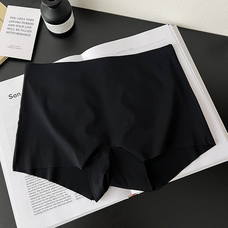 Ice Silk Safety Pants Underwear Ladies "Two-In-One" Summer Anti-Light No-Hem No-Mark Boxer Leggings - Image 1