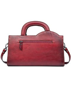 Maple's Retro Ladies Cow Leather Embossed Hand Bag With Leather Handle  - Image 2