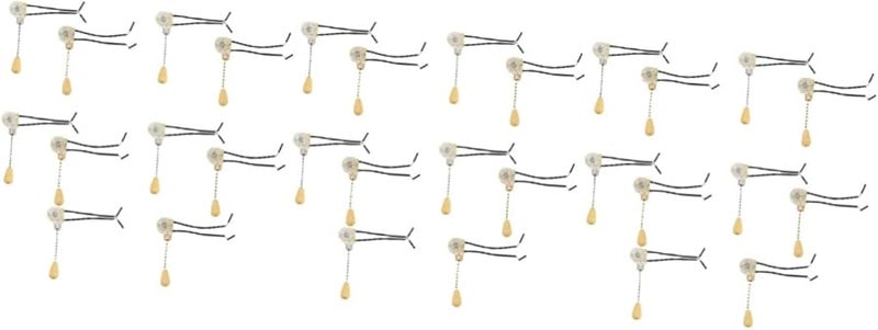 VILLCASE Ceiling Fan Pull Chain Kit 30 Wooden Beads 3 Pack for Light Switch Easy Installation - Image 1