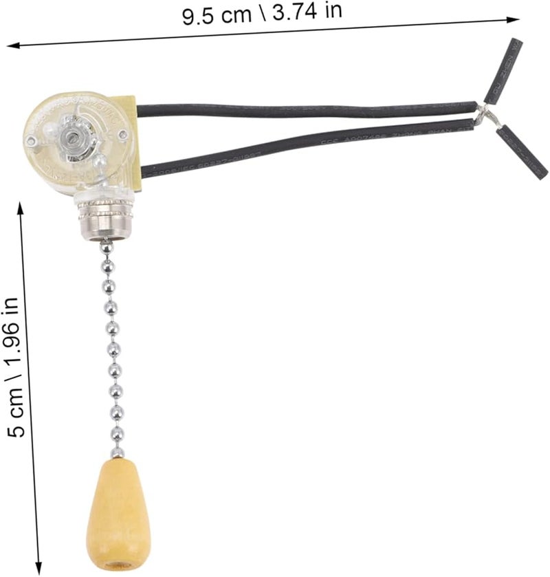 VILLCASE Ceiling Fan Pull Chain Kit 30 Wooden Beads 3 Pack for Light Switch Easy Installation - Image 3