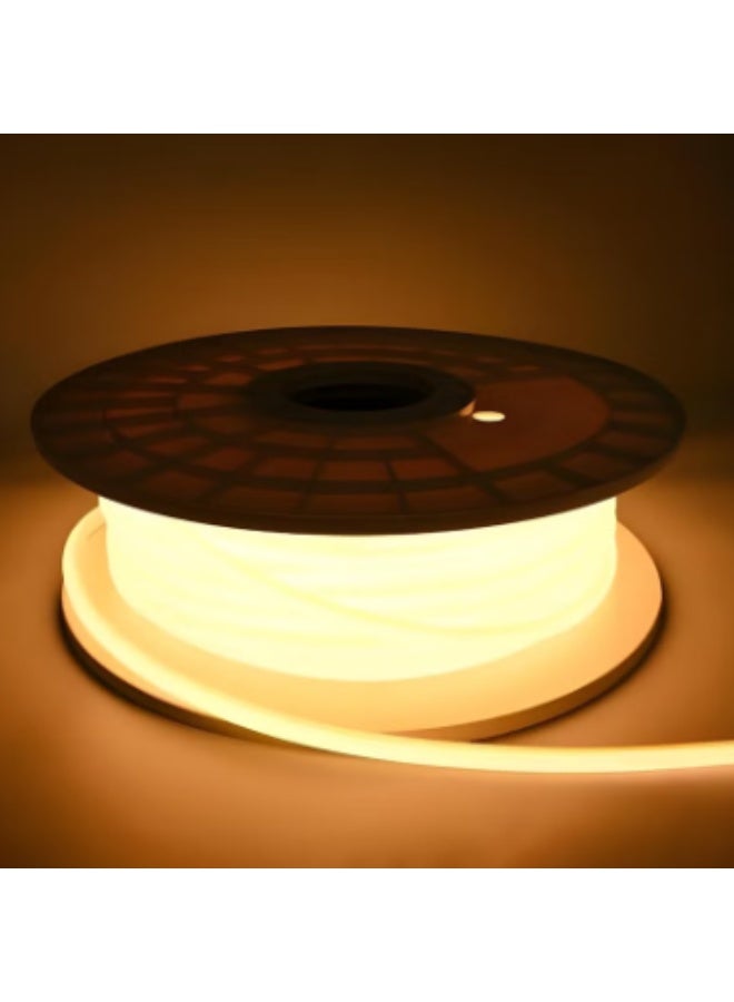 شريط إضاءة LED COB بطول 50 متر، مقاوم للماء IP65، أبيض دافئ مرن 8 مم للاستخدام الداخلي والخارجي - Image 1