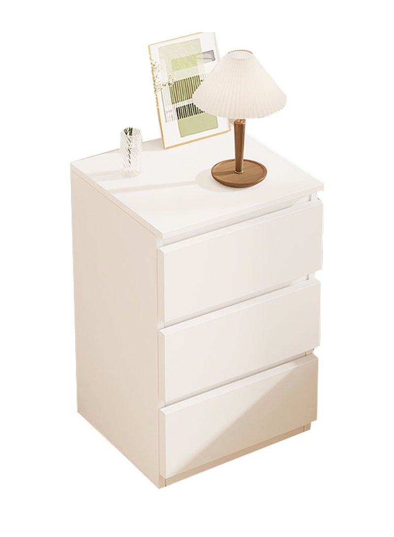 Sharpdo Nightstands Simple Modern Bedroom Bedside Table Solid Wood Minimalist Multi-function Light Luxury Style Bedside Storage Small Cabinet 32*30*59cm - Image 1