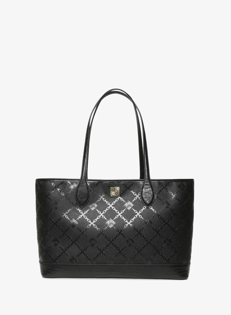 Steve Madden Btenure Black & Gold Women's Tote Bag