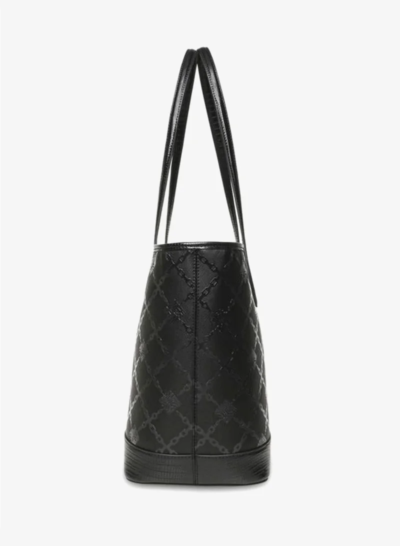 Steve Madden Btenure Black & Gold Women's Tote Bag