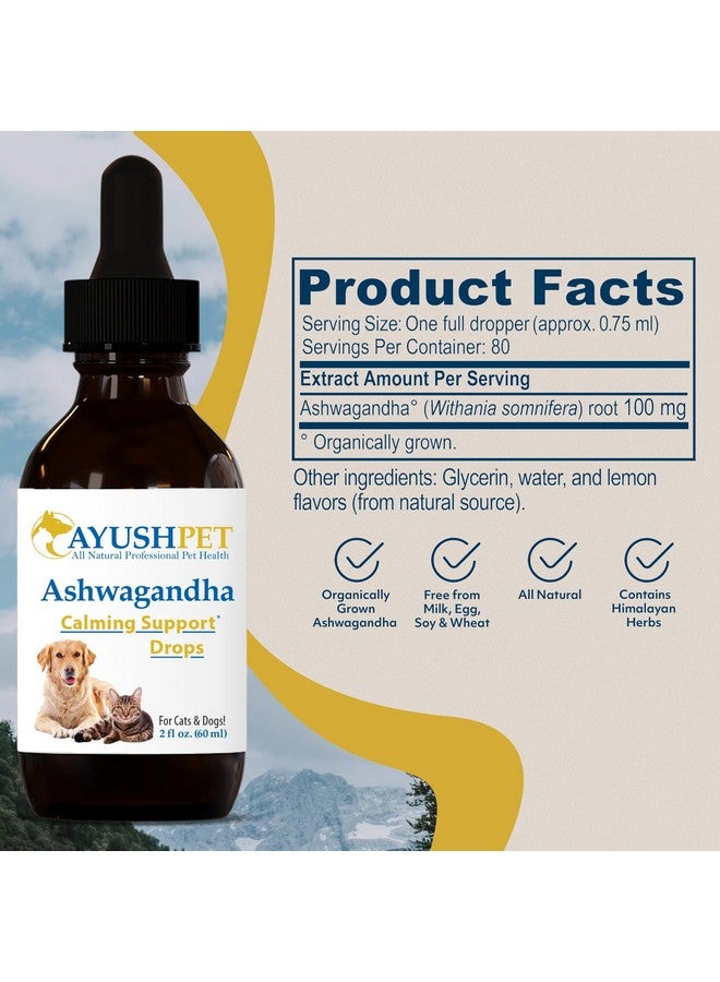 Ayush Herbs Ayush Pet Stress Support Ashwagandha Drops, Calm and Focus for Dogs or Cats, Alcohol Free Supplement, 2 oz. - Image 3
