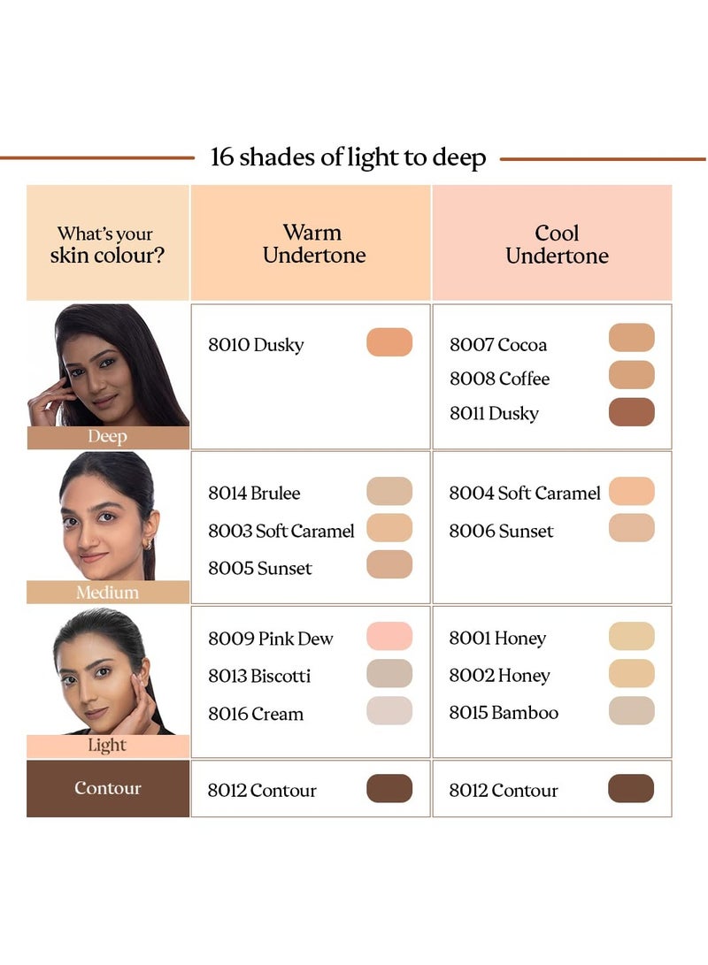 دازلير مكياج سائل مرطب للوجه من دازلر، 27 مل، بودرة مضغوطة كلاسيكية 9 جرام، لمسة نهائية طبيعية خفيفة الوزن 8008 - Image 4