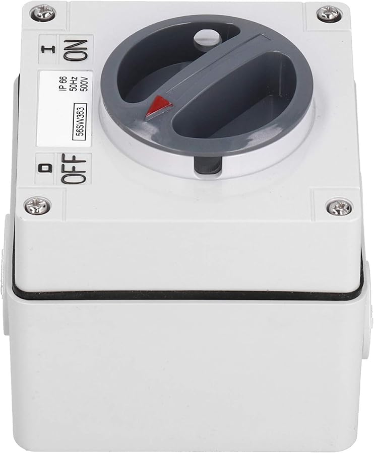 مفتاح عزل صناعي 3P63A مع أزرار ومؤشرات للاستخدام الخارجي عالي المقاومة للصدمات - Image 5