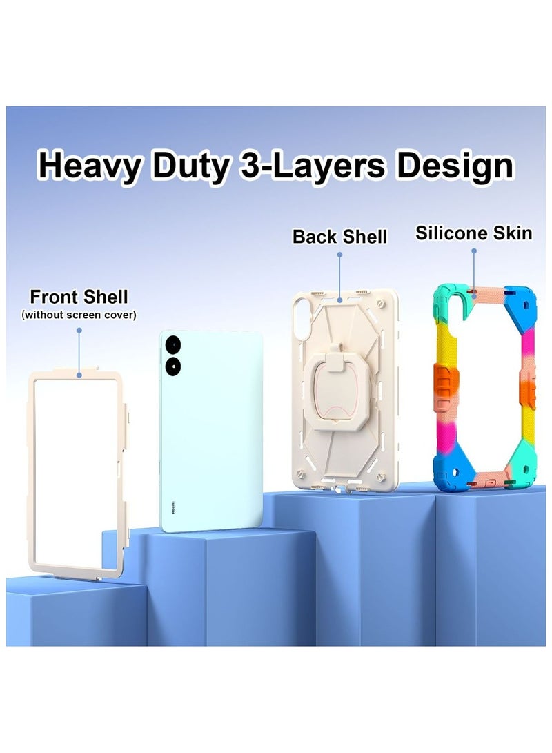 Fankalo حافظة تابلت لجهاز شاومي ريدمي باد برو / شاومي بوكو باد 12.1 بوصة مع قاعدة متعددة الوظائف تدور 360 درجة غطاء واقي كامل مضاد للصدمات مع حزام كتف - Image 3