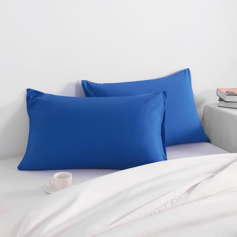NTBAY King Pillow Cases Set of 2  2 Pack Brushed Microfiber 20x36 Pillow Cases  Soft  Wrinkle  Fade  Stain Resistant Royal Blue Pillow Cases with Envelope Closure  20x36 Inches  Royal Blue - Image 2