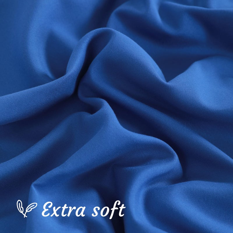 NTBAY King Pillow Cases Set of 2  2 Pack Brushed Microfiber 20x36 Pillow Cases  Soft  Wrinkle  Fade  Stain Resistant Royal Blue Pillow Cases with Envelope Closure  20x36 Inches  Royal Blue - Image 5