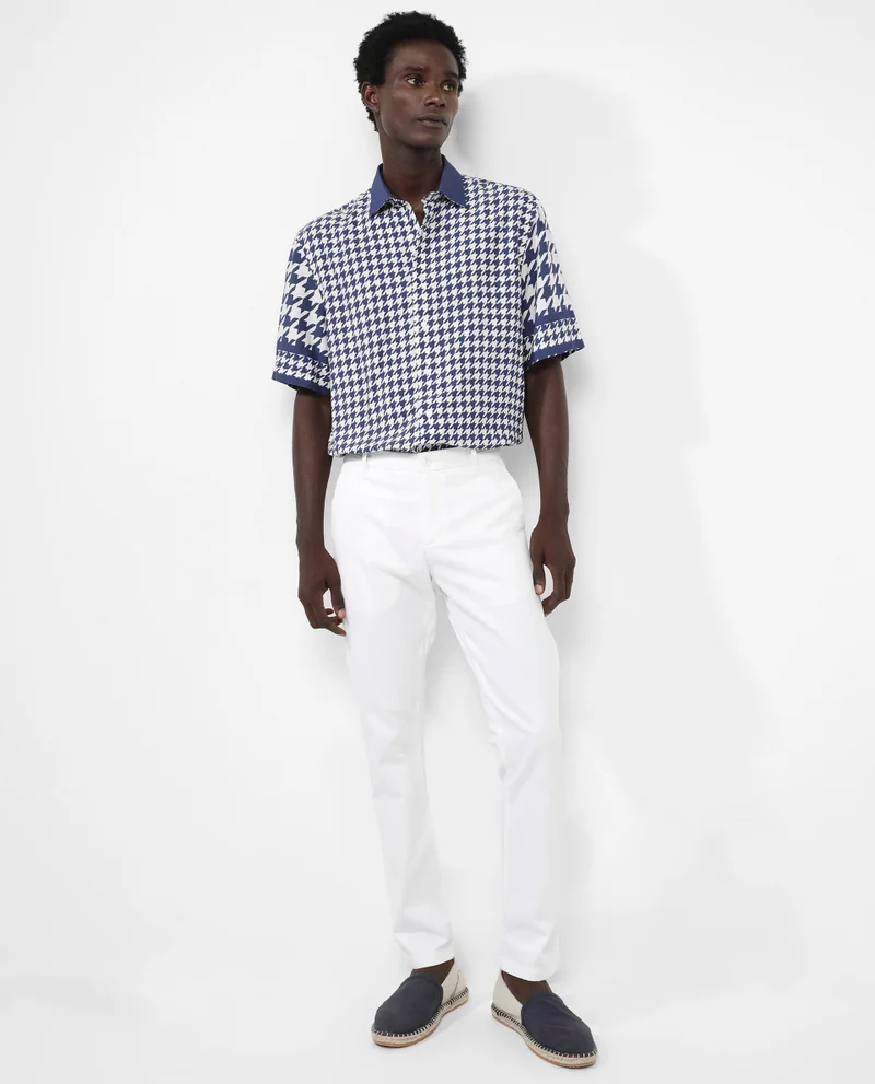 Rare Rabbit Men's Houndstooth Print Shirt