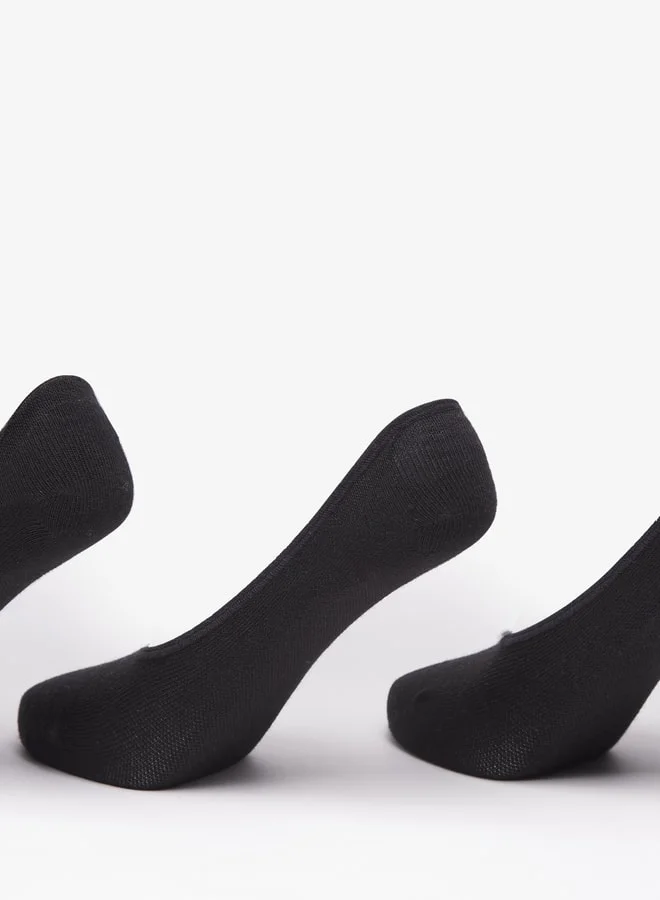 Celeste BLACK Women's Solid No Show Socks - Set of 3 for Women | Best Price UAE