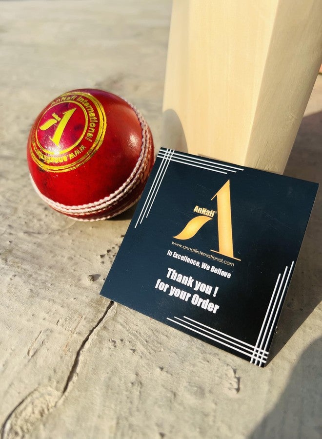 AnNafi® Red Cricket Ball | Red Color Leather Cricket Balls for Practice A Grade Handstitched | Senior Official Hard & Seasoned |No Stamp for Indoor and Outdoor Practice & Training Cricket Ball (1) - Image 5
