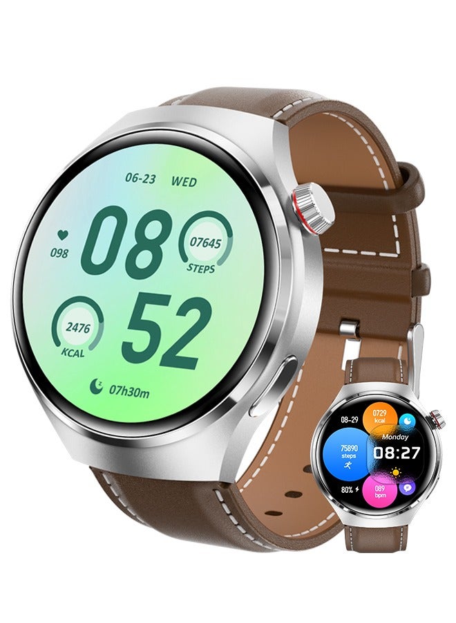 RollsTimi  Smart Watch for Men, IP68 Waterproof Smartwatch for Android and iOS Phones, Fitness Tracker Watch with Multiple Sports Modes, Heart Rate Monitor Pedometer Sleep Monitor, Silver