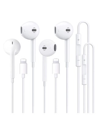 2 Pack-Apple Earbuds iPhone Headphones, Earphones with Lightning Wired Noise Isolating [Apple MFi Certified] Built-in Microphone & Volume Control Compatible with iPhone 12/11/XR/XS/X/7/7 Plus/8/8Plus - pzsku/Z1076C9AB26920EBB53FBZ/45/_/1664433459/eec15382-8a61-4c48-8864-f979091c297c