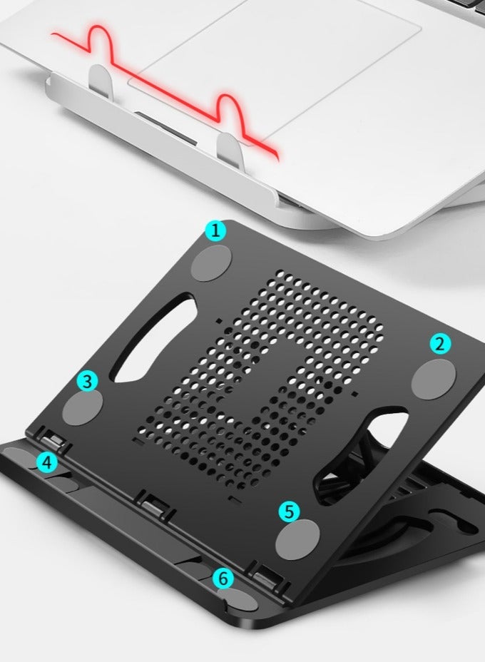 Angmei Laptop stand computer desktop heightening bracket portable storage base rotating heat dissipation folding online class carry with you - Image 3