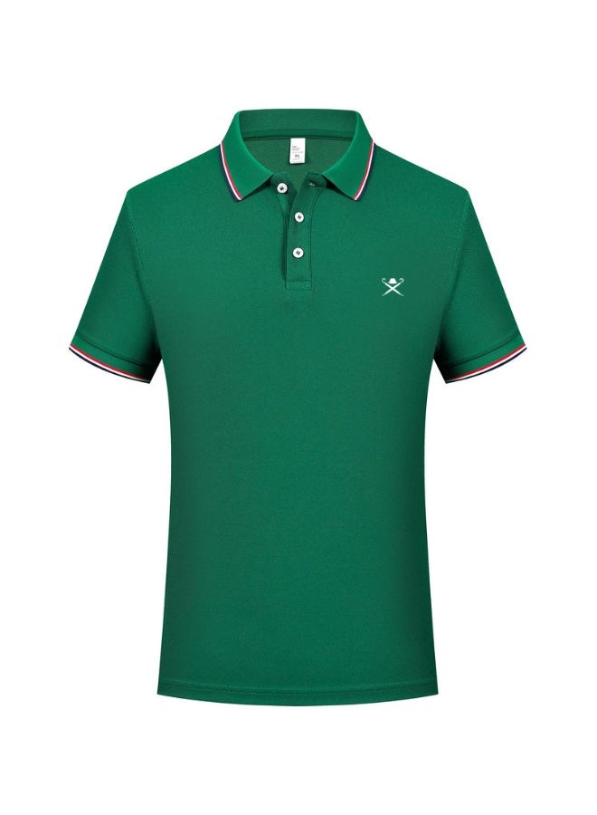 هاكيت لندن HACKETT LONDON Classic striped lapel POLO shirt for men and women couples with beaded cotton short sleeves. - Image 4