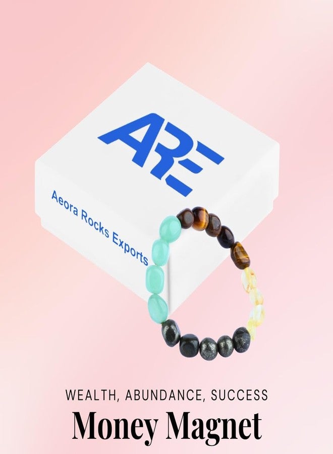 ARE - Aeora Rocks Money Magnet Tumble Bracelet -Original Dhan Yog Bracelet for wealth, Money and Prosperity| Natural crystal for positive vibes, abundance & financial success (Tumble Size: 12-15 mm Approx) - Image 5