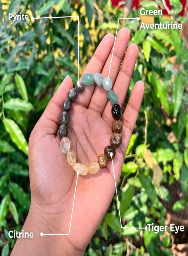 ARE - Aeora Rocks Money Magnet Tumble Bracelet -Original Dhan Yog Bracelet for wealth, Money and Prosperity| Natural crystal for positive vibes, abundance & financial success (Tumble Size: 12-15 mm Approx) - Image 3