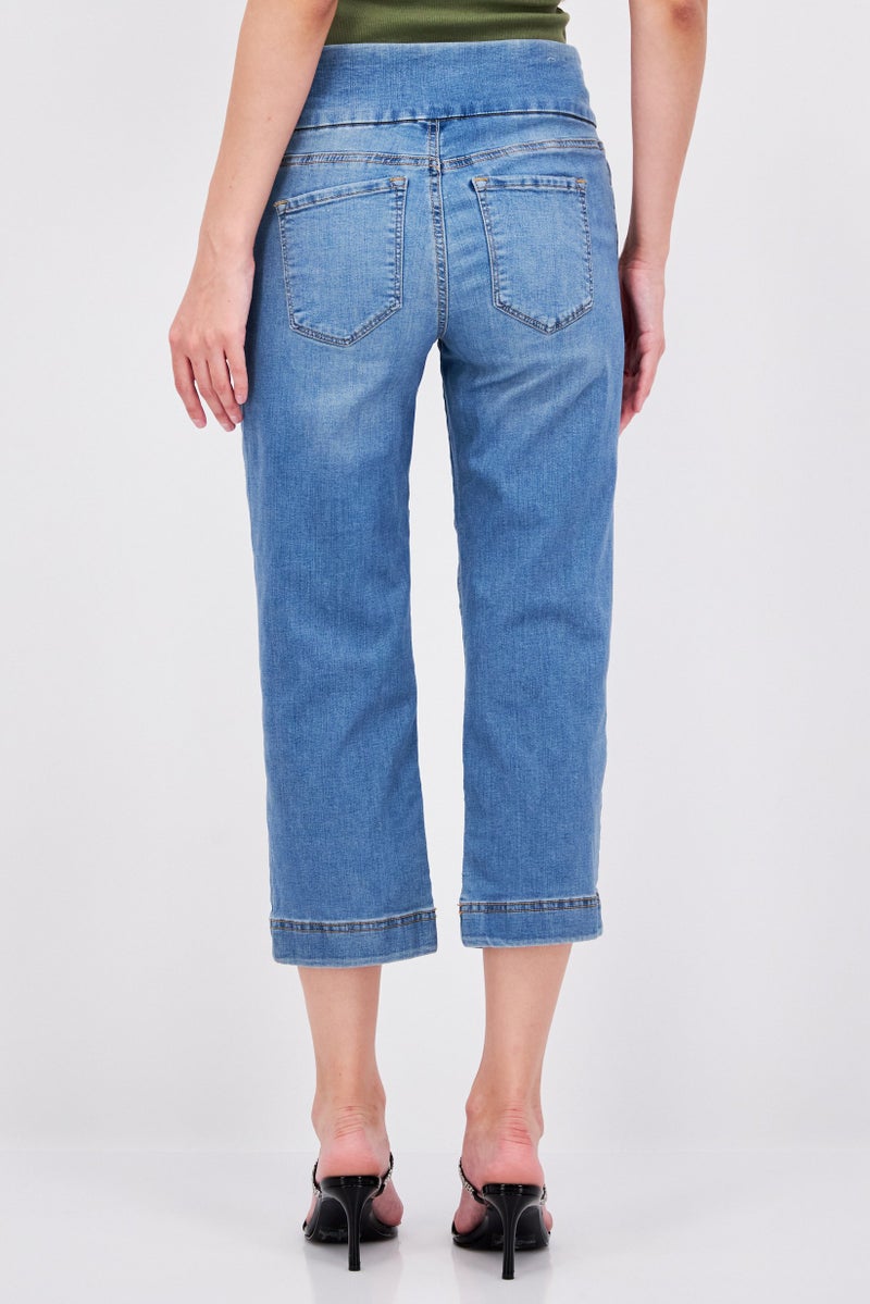 Gloria Vanderbilt Women Regular Fit Washed Stretchable Denim, Blue - Image 2