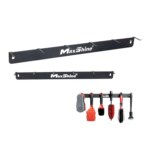 Maxshine Universal Detailing Brush Hanger - 6 Organizer Hooks, Lightweight Wall-Mounted Design for Auto Detailing Supplies, Ideal for Garage & Mobile Use, Easy to Install Car Care Organizer - Image 1