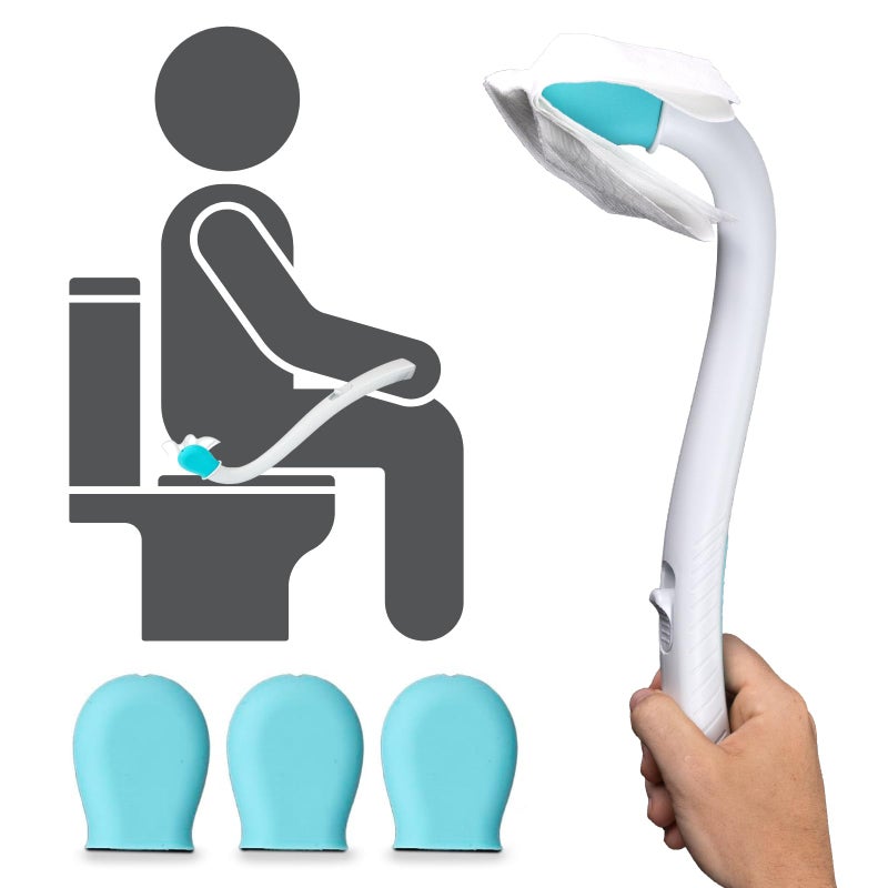 Vive Wiping Wand Toilet Aid Bum Wipe Assist Tool for Toileting 15 Long Reach Comfort Wiper for Obese Bathroom Extender Handicap Assistance for Bottom Wiping Aid