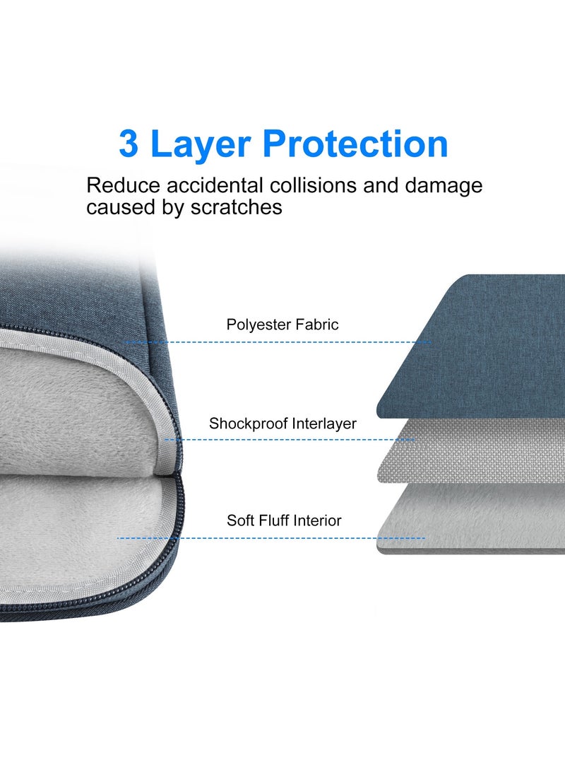 HAWEEL 14-15-Inch Sleeve Case Zipper Laptop Handbag(blue)  - Image 4