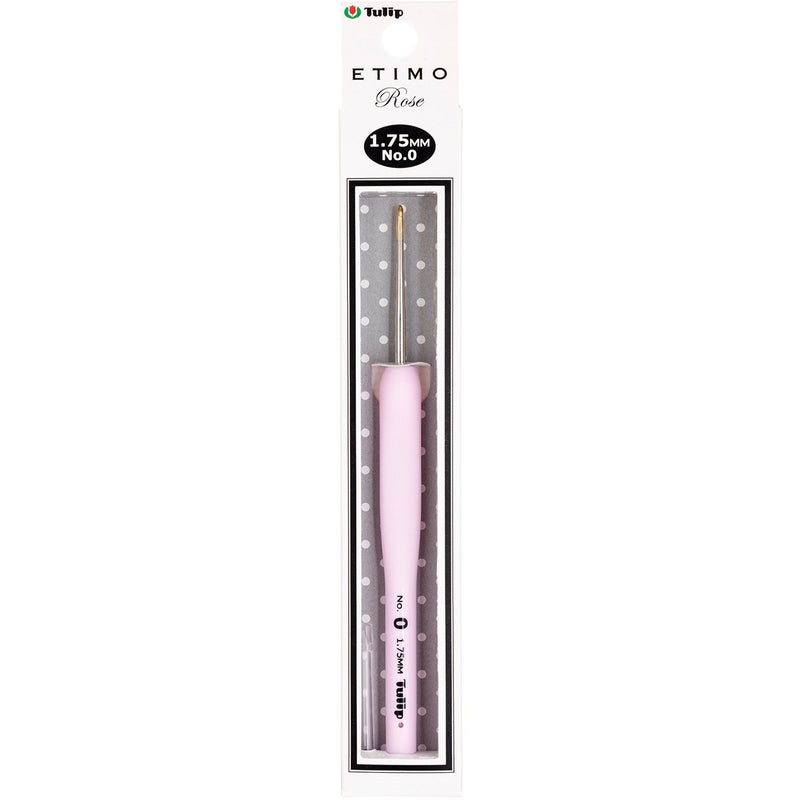 Tulip Needle Company TEL00E Etimo Rose Steel Crochet HookSize 0175mm