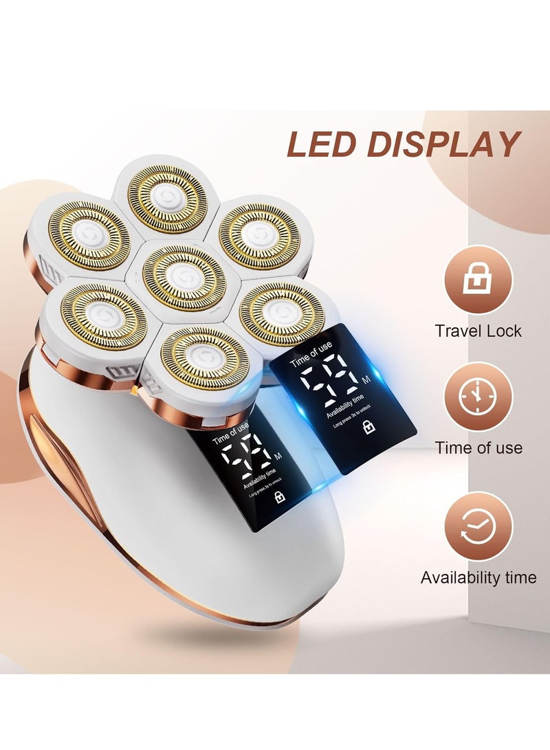 general 2-in-1 Electric Razors for Women, Wet/Dry 7D Rechargeable Rotary Shaver for Legs, Water Resistant Grooming Kit - Electric Razors for Women, Facial Hair Removal, Bikini Trimmer, Lips - Gentle Hair Remo - Image 2