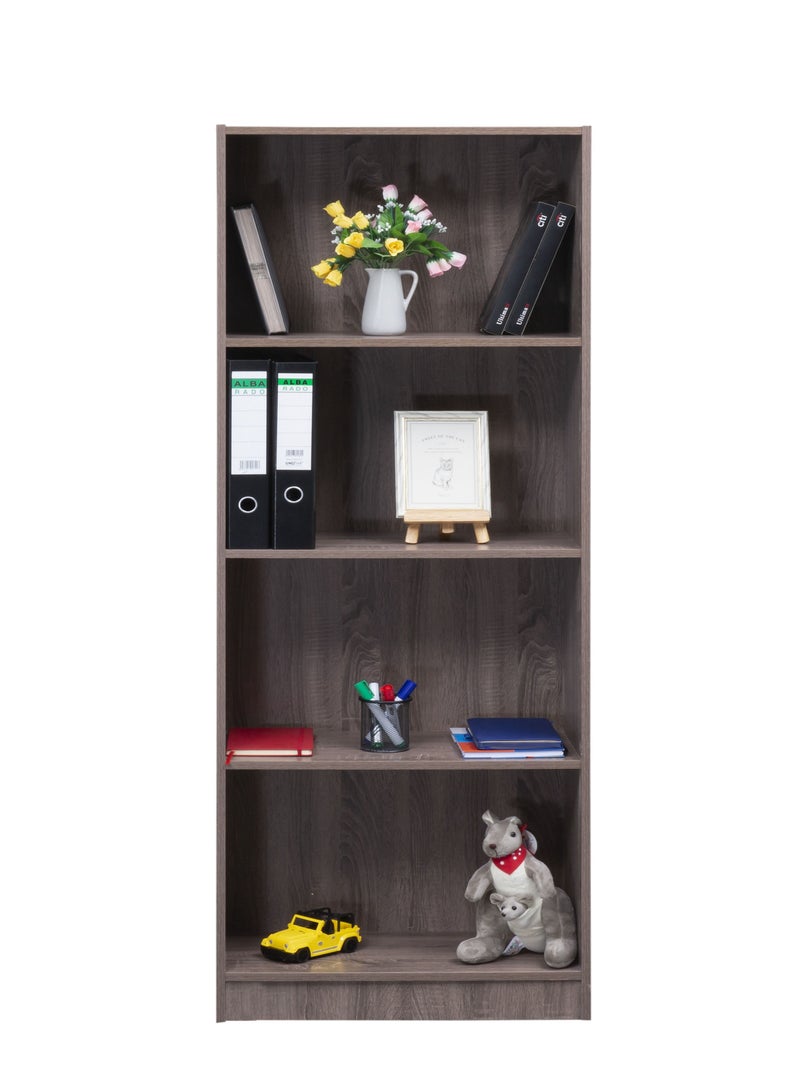 WT-EASYCARE رف كتب مكون من 4 طبقات – Sonama Oak | رف كتب | رف كتب متعدد الطبقات | منظم كتب | تخزين متعدد الوظائف | رف كتب قائم بذاته | خزانة كتب | خزانة ملفات - Image 4